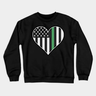 Military Border Patrol Thin Green Line Crewneck Sweatshirt